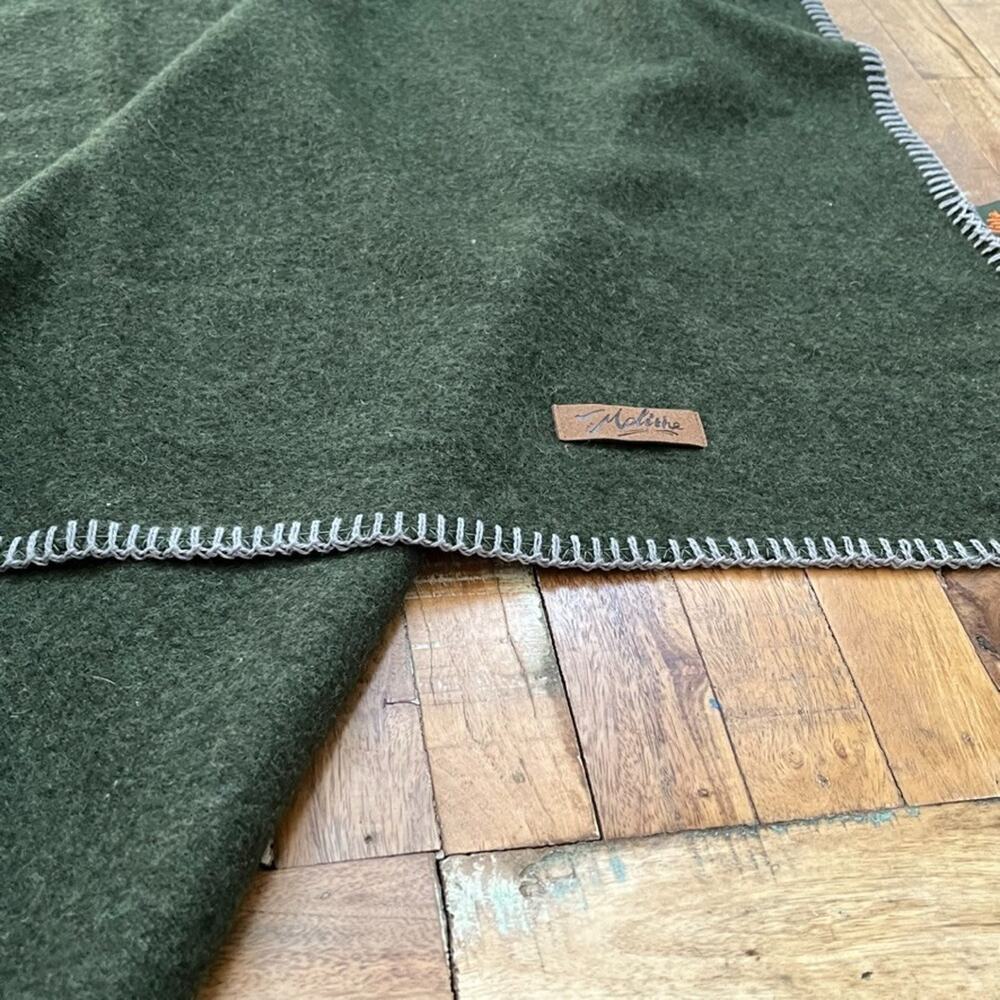 Molithe 100% Wool Blanket 62" X 86" Warm Thick Washable Military - Picture 5 of 10